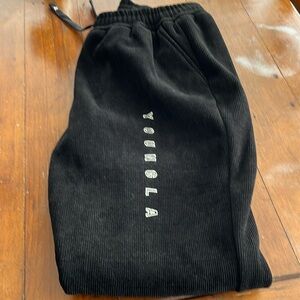 Black heavy weight corduroy jogger